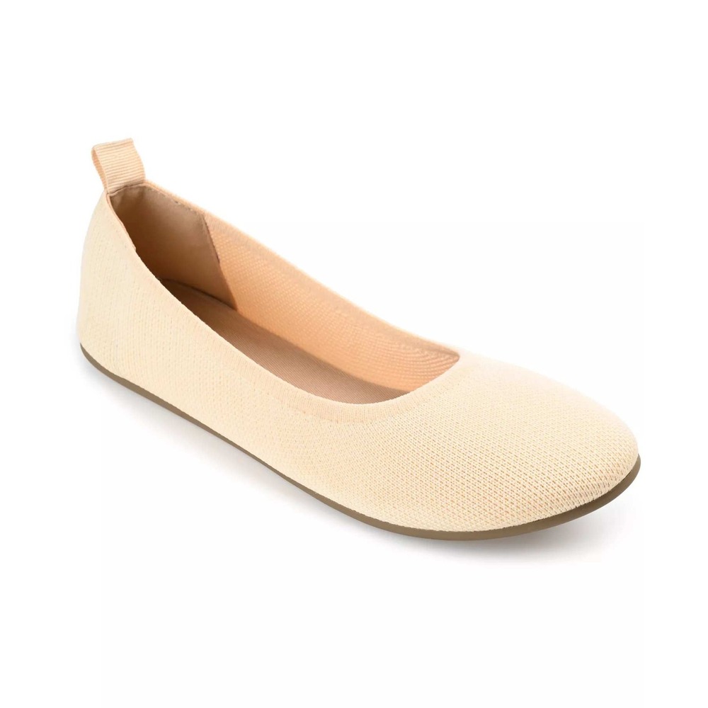 Journee collection Beige Knit Ballet Flats Comfort Walking Shoes Sz 8 /#S26276